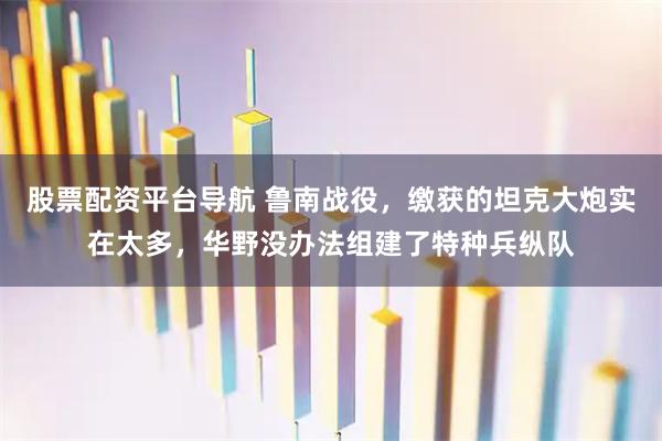 股票配资平台导航 鲁南战役,缴获的坦克大炮实在太多,华野没办法组建了特种兵纵队